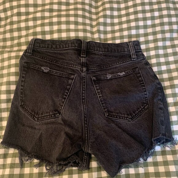 Dark Denim Shorts - A&F - The 90s Straight Ultra High Rise - Picture 2 of 3